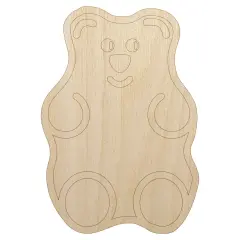 Gummi Bear Candy Unfinished Wood Shape Piece Cutout for DIY Craft Projects