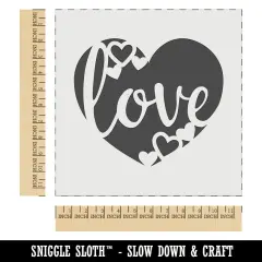 Love in Heart Wedding Anniversary Valentine's Day Wall Cookie DIY Craft Reusable Stencil