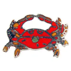 Crab Pin Red 1"