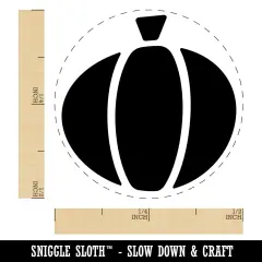 Cute Pumpkin Self-Inking Rubber Stamp for Stamping Crafting Planners Lime Green