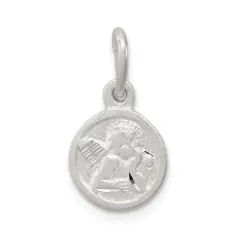 Sterling Silver Cherub Charm Angel Pendant Jewelry 19mm x 10mm
