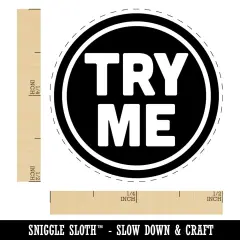 Try Me Sample Self-Inking Rubber Stamp for Stamping Crafting Planners Orange