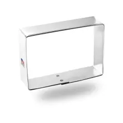 CookieCutter.Com Rectangle Cookie Cutter 3.5 in by 2.5 in &ndash;Tin Plated Steel Cookie Cutters &ndash; Made In The USA