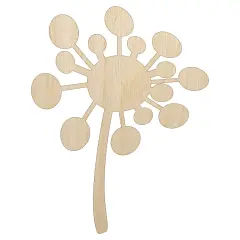 Dandelion Abstract Doodle Unfinished Wood Shape Piece Cutout for DIY Craft Projects