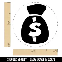 Bag of Money Self-Inking Rubber Stamp for Stamping Crafting Planners Fuchsia