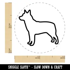 Australian Cattle Dog Outline Self-Inking Rubber Stamp for Stamping Crafting Planners Pink