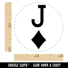 Jack of Diamonds Card Suit Self-Inking Rubber Stamp for Stamping Crafting Planners Lime Green