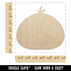 Happy Duckling Head Unfinished Wood Shape Piece Cutout for DIY Craft Projects