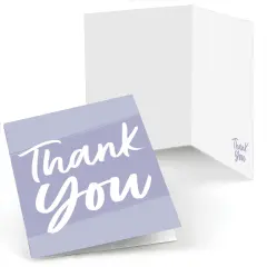Big Dot of Happiness Purple Elegantly Simple - Guest Party Favors Thank You Cards (8 count)