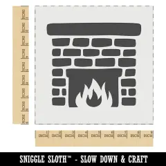 Stone Brick Fireplace Wall Cookie DIY Craft Reusable Stencil