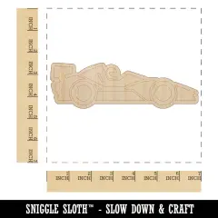 Racing Car Racecar Vehicle Automobile Unfinished Wood Shape Piece Cutout for DIY Craft Projects