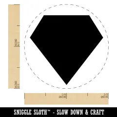 Diamond Engagement Wedding Solid Self-Inking Rubber Stamp for Stamping Crafting Planners Brown