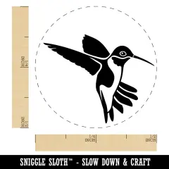 Fluttering Hummingbird Self-Inking Rubber Stamp Ink Stamper for Stamping Crafting Planners Fuchsia