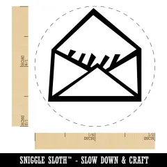 Envelope Letter Mail Doodle Self-Inking Rubber Stamp for Stamping Crafting Planners Purple