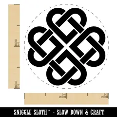 Celtic Shamrock Knot Silhouette Self-Inking Rubber Stamp for Stamping Crafting Planners Brown