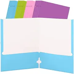 Enday Paper 2-Pockets Poly Portfolio 24 Pack.