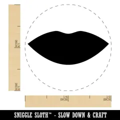 Lips Mouth Solid Self-Inking Rubber Stamp for Stamping Crafting Planners Brown