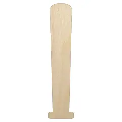 Baseball Bat Solid Unfinished Wood Shape Piece Cutout for DIY Craft Projects