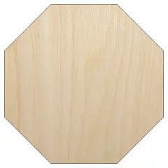 Octagon Solid Unfinished Wood Shape Piece Cutout for DIY Craft Projects