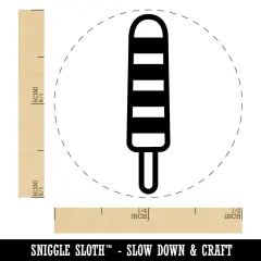 Single Ice Cream Bar Frozen Treat Popsicle Self-Inking Rubber Stamp for Stamping Crafting Planners Green