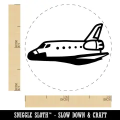 Space Shuttle Self-Inking Rubber Stamp for Stamping Crafting Planners Red