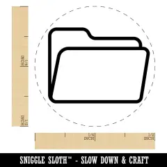 Open Empty Folder Icon Self-Inking Rubber Stamp for Stamping Crafting Planners Fuchsia