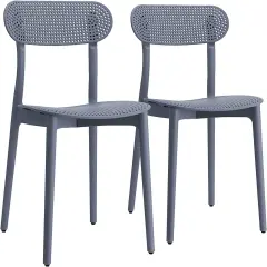 ISL Furnishings- Zuho Modern Indoor Outdoor Chair (2, Anchor Grey)