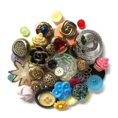Buttons Galore Great Grab Bag with Craft and Sewing Buttons - 10 oz - 200 Buttons