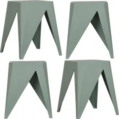 ISL Furnishings InterSpaceLiving Zuho Multi-USe Stool (4, Smoke Green)
