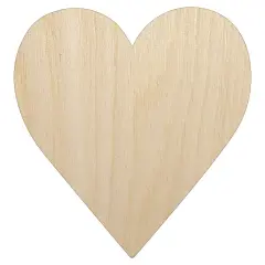 Card Suit Hearts Unfinished Wood Shape Piece Cutout for DIY Craft Projects