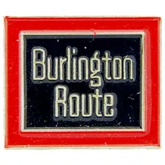 Burlington Route Railroad Pin 1"