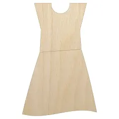 Dress Icon Clothes Fashion Unfinished Wood Shape Piece Cutout for DIY Craft Projects
