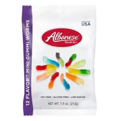 Gummy Worm Mini 12 Flavor 7.5 Oz (Case of 12)
