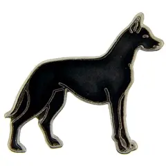 Great Dane Pin Black 1"