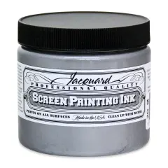 Jacquard Screen Printing Ink - Silver (Metallic), 16 oz