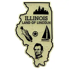 Illinois Refrigerator Magnet 2"