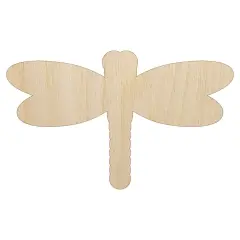 Dragonfly Solid Unfinished Wood Shape Piece Cutout for DIY Craft Projects