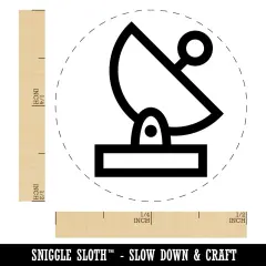 Satellite Radar Telescope Dish Self-Inking Rubber Stamp for Stamping Crafting Planners Brown