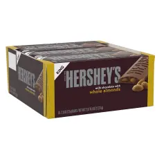 Milk Chocolate with Almonds King Size Candy, Individually Wrapped Bulk, 2.6 oz Bars (Case of 18)