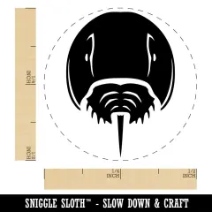 Horseshoe Crab Self-Inking Rubber Stamp for Stamping Crafting Planners Black