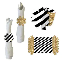 Big Dot of Happiness Happy Retirement - Retirement Party Paper Napkin Holder - Napkin Rings - Set of 24