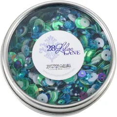 Buttons Galore 28 Lilac Lane Tin W/Sequins 40g-Party Time