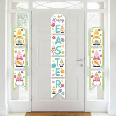 Big Dot of Happiness Easter Gnomes - Hanging Vertical Paper Door Banners - Spring Bunny Party Wall Decoration Kit - Indoor Door Decor