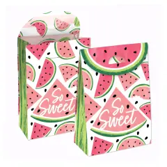Big Dot of Happiness Sweet Watermelon - Fruit Gift Favor Bags - Party Goodie Boxes - Set of 12