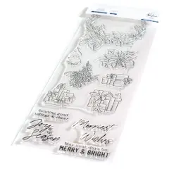 Pinkfresh Studio Clear Stamp Set 4"X12"-Holiday Elements