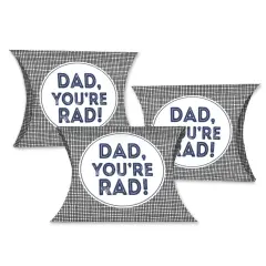 Big Dot of Happiness My Dad is Rad - Favor Gift Boxes - Father's Day Party Petite Pillow Boxes - Set of 20