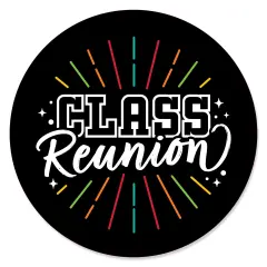 Big Dot of Happiness Still Got Class - High School Reunion Party Circle Sticker Labels - 24 Count