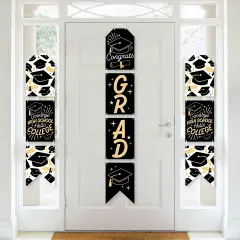 Big Dot of Happiness Goodbye High School, Hello College - Hanging Vertical Paper Door Banners Graduation Party Wall Decoration Kit - Indoor Door Decor