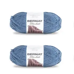 Bernat Blanket Country Blue Yarn - 2 Pack of 300g/10.5oz - Polyester - 6 Super Bulky - 220 Yards - Knitting/Crochet