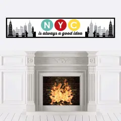 Big Dot of Happiness NYC Cityscape - New York City Party Decorations Party Banner